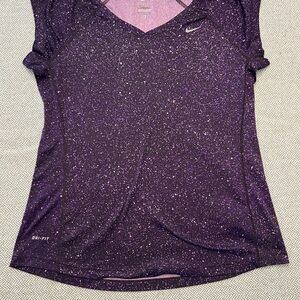 💜 Nike Dri-Fit Purple Speckle Running Tee Women’s Medium
